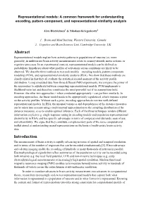 Representational Models: a Common Framework for Understanding Encoding, Pattern-Component, and Representational-Similarity Analysis