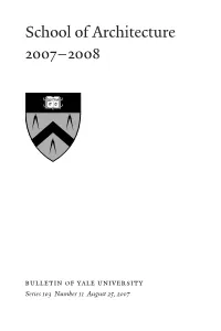 School of Architecture 2007–2008