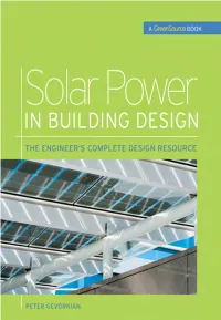 Solar Power in Building Design