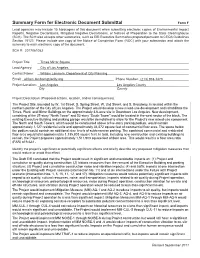 Summary Form for Electronic Document Submittal Form F