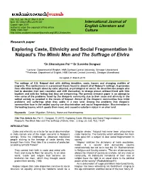 Exploring Caste, Ethnicity and Social Fragmentation in Naipaul's The