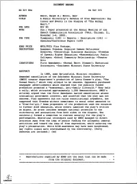 A Public University's Defense of Free Expression: the Issues and Events