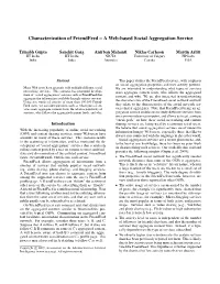Characterization of Friendfeed – a Web-Based Social Aggregation Service