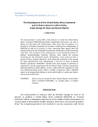 Development of U.S. Africa Command J.P