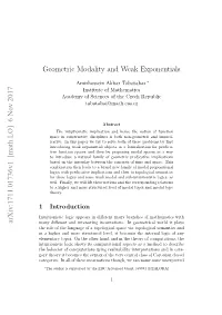 Geometric Modality and Weak Exponentials