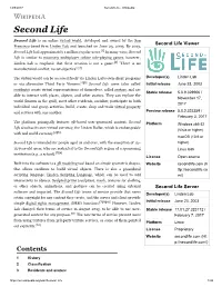 Second Life - Wikipedia