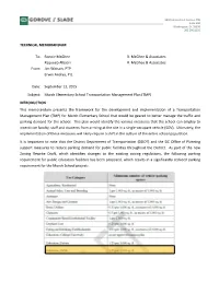 TECHNICAL MEMORANDUM To: Ronnie Mcghee Raqueeb Albaari R. Mcghee & Associates R. Mcghee & Associates From: Jim Watson