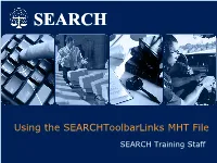Using the Searchtoolbarlinks.Mht File