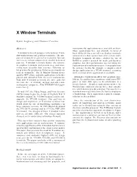 X Window Terminals