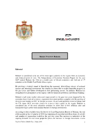 1 Editorial Bahrain Is Considered to Be One of the Most Open Countries in the Region from an Economic and Financial Point Of