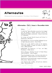 Alternautas La Tri (Re)Searching Development: the Abya Yala Chapter
