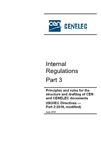 CEN-CENELEC Internal Regulations
