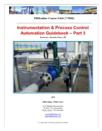 Instrumentation & Process Control Automation Guidebook – Part 3
