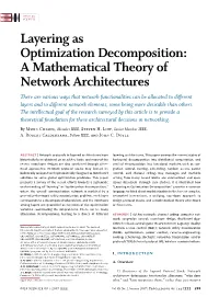 Layering As Optimization Decomposition: a Mathematical