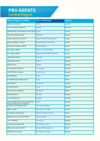 PBU AGENTS Central Region