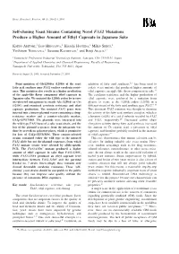 Self-Cloning Yeast Strains Containing Novel FAS2 Mutations Produce a Higher Amount of Ethyl Caproate in Japanese Sake