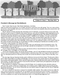 Volume 41 Issue 3 May/June 2012 President's Message by Pete