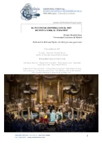 1 El Puccini De Zeffirelli En El Met De Nueva York (I