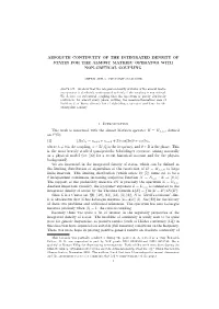 Absolute Continuity of the Integrated Density of States for the Almost Mathieu Operator with Non-Critical Coupling