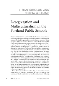 Desegregation and Multiculturalism in the Portland Public Schools