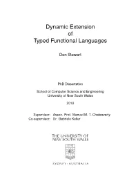 Dynamic Extension of Typed Functional Languages