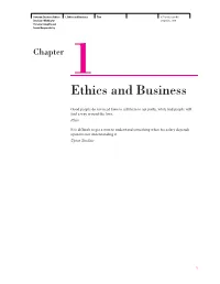 Ethics and Business Text © the Mcgraw−Hill Decision−Making for Companies, 2008 Personal Integrity and Social Responsibility C H a P T E R 1 Ethics and Business