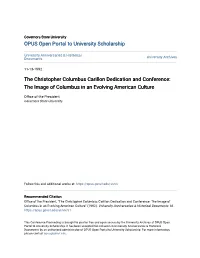 The Christopher Columbus Carillon Dedication and Conference: the Image of Columbus in an Evolving American Culture