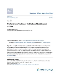 The Partimento Tradition in the Shadow of Enlightenment Thought