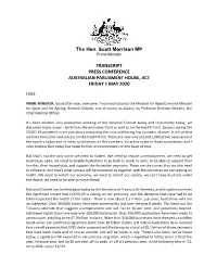 Transcript of the Press Conference by The