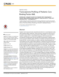 Transcriptome Profiling of Pediatric Core Binding Factor AML