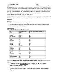 1. Attach Your Completed H-R Diagram…Along with Procedure Steps 2 & 3