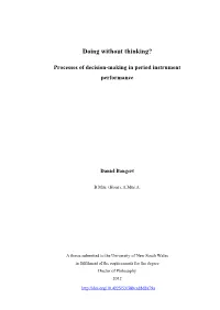 Doing Without Thinking?