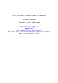 LCM: Lectures on Computational Mathematics