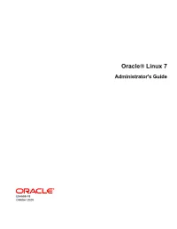 Oracle® Linux 7 Administrator's Guide