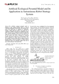 Artificial Ecological Pyramid Model and Its Application in Autonomous Robot Strategy System