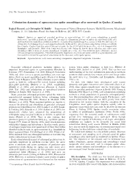 Colonization Dynamics of Agroecosystem Spider Assemblages After Snow-Melt in Quebec (Canada)