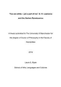 D. H. Lawrence and the Harlem Renaissance