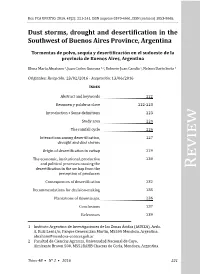 Dust Storms, Drought and Desertification in the Southwest of Buenos Aires Province, Argentina