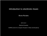 Introduction to Electronic Music