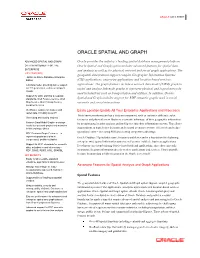 Oracle Spatial and Graph Data Sheet