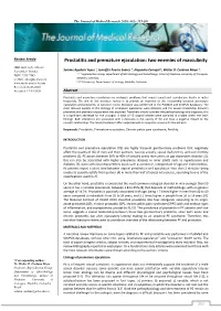 Prostatitis and Premature Ejaculation: Two Enemies of Masculinity