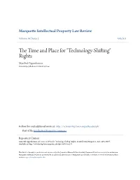 Technology-Shifting" Rights Max Stul Oppenheimer University of Baltimore School of Law