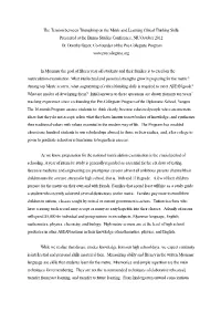 The Tension Between Triumphing on the Matric and Learning Critical Thinking Skills Presented at the Burma Studies Conference, NIU October 2012 Dr
