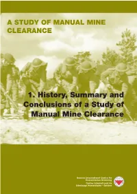 1. History, Summary and Conclusions of a Study of Manual Mine Clearance