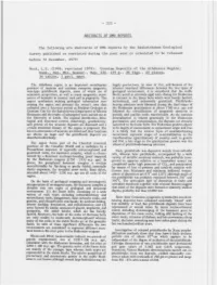 Abstracts of Dmr Reports