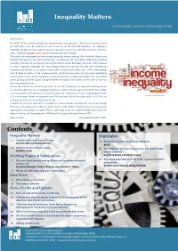 Inequality Matters LIS Newsletter, Issue No