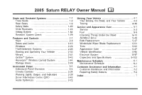 2005 Saturn RELAY Owner Manual M