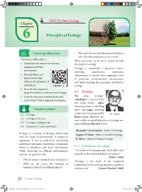 6 Principles of Ecology