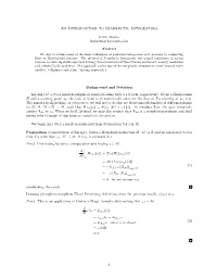 An Introduction to Symplectic Integrators