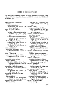 Index I : Collections